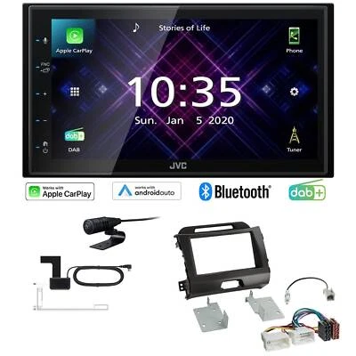 JVC Radio Apple CarPlay Android DAB+ für KIA Sportage 2010-2015 grau/anthrazit - Bild 1 von 4
