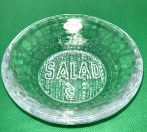 Vintage Mid Century Blenko Glass Handcraft Clear Bowl Embossed Salad - Picture 1 of 6