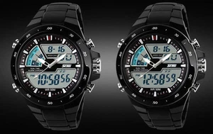 Hot Sale Analogue & Digital 5ATM Date Chronograph Mens Women Luxury SKMEI Watch - Picture 1 of 5
