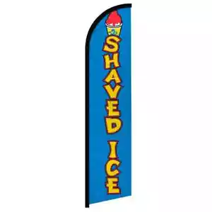 Rasiertes Eis windlos Werbung Lebensmittel Banner Flagge für Eisdielen & Messe Essen - Bild 1 von 7
