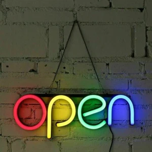 LED Schild Display Leuchtreklame Werbung Sign Neon GEÖFFNET Bar Open Reklame DE - Bild 1 von 14