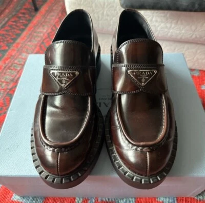 Prada Triangle Logo Loafer 39 - Image 1 of 4