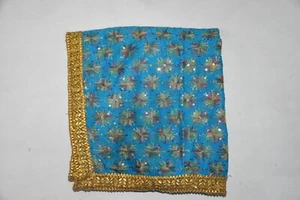 Bufanda tradicional vintage Punjabi Phulkari bordada a mano estola india Dupatta - Imagen 1 de 6