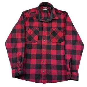 Wrangler Buffalo Karohemd Herren Large Premium Qualität Rot Schwarz Winter - Bild 1 von 7