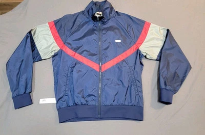 Vintage Descente Japanese Sportswear Jacket Sz Medium Full Zip Blue Track Athlet - Image 1 of 4