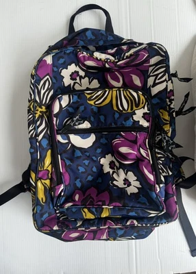 Vera Bradley Lighten Up African Violet Floral Print Large Backpack - Image 1 of 4