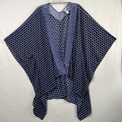 Catherine's Kimono Bufanda Chal Envoltura Talla 2X/3X Azul Marino Relajado Carrera Foto 1 de 4