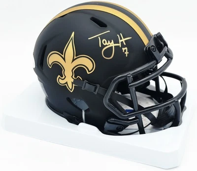 Taysom Hill Auto Signed Saints Eclipse Black Speed Mini Helmet Beckett Wit - Image 1 of 4