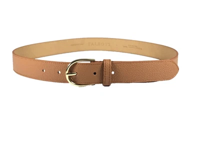 Talbots Women's Belt Small Brown Cognac Leather Animal Print Casual Dress Ladies - Image 1 of 4