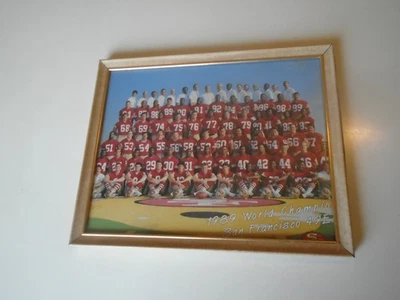 NFL 1989 Super Bowl Champ San Francisco 49ers Color Equipo Imagen 8 X 10 Enmarcada Foto 1 de 4