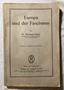 Hermann Heller: Europa und der Fascismus (Faschismus) - 1931 - RAR - Bild 1 von 5