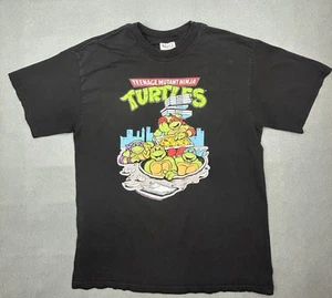 Camicia Teenage Mutant Ninja Turtles logo medio vintage primi anni 2000 TMNT pizza - Foto 1 di 8