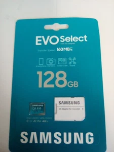 SAMSUNG EVO Select microSDMemory Card + Adapter, 128GB microSDXC, Up-to 160 - Picture 1 of 2