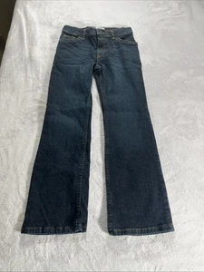 Wrangler Boy's Blue Jeans Classic Boot-Cut 10 Slim Western Adjustable Waist EUC - Picture 1 of 16