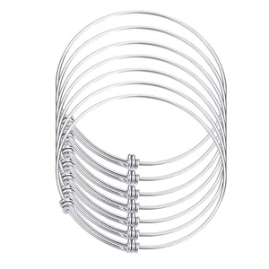 Brazalete elástico push-pull de acero inoxidable 7 piezas ajustable hágalo usted mismo - Imagen 1 de 12