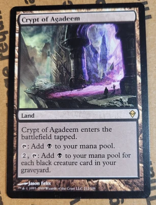 MTG Crypt of Agadeem Zendikar Non Basic Land LP Commander Premodern TCG - Image 1 of 2