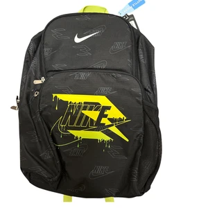 Nike 3Brand Graphic Print Backpack 15” Black Russell Wilson School Bag NEW - Picture 1 of 2