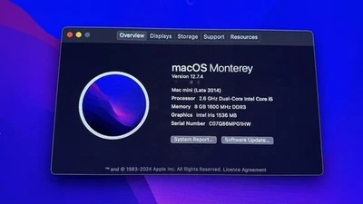  Apple Mac Mini A1347 Late 2014 i5 2.6GHz 8GB RAM 500GB SSD MacMini7,1 - Image 1 of 4