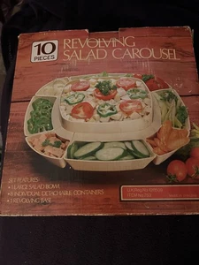 Vintage drehbares Salatkarussell Lazy Susan 10 Stück NEU - Bild 1 von 2