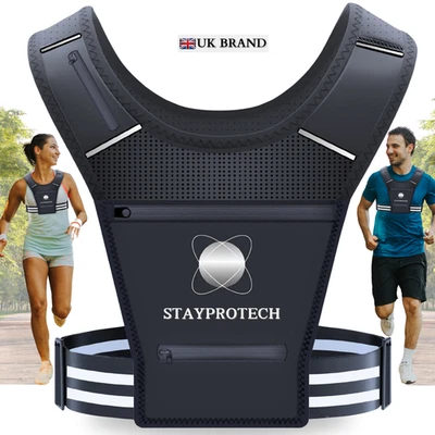 Running Vest Phone Holder for Running w/ Multiple Pockets  Adjustable Waterproof - Image 1 of 4