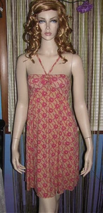 NUEVO VESTIDO TUBO GRATUITO PEOPLE BowFront Doble Correa de Espagueti Corazones Flores XS $148 - Imagen 1 de 10