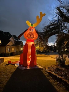 15 pies inflable Navidad Max el perro Navidad decoración navideña con ventilador y luces - Imagen 1 de 4