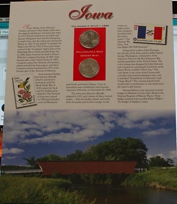 Iowa 2004 P&D Quarter for Anniversery of Statehood Bonus Stamp - Image 1 of 3