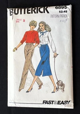 Butterick 6895 Misses Skirt & Pants Easy Vintage 1970's Pattern Size 10 Uncut - Image 1 of 2