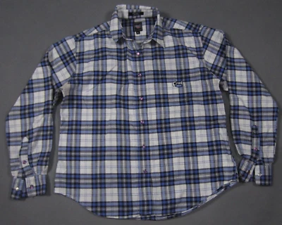 Cruel Girl Western Shirt Womens Medium Blue White Plaid Pearl Snaps Tartan Rodeo - Image 1 of 4