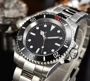 40MM Black Sterile Dial Sapphire Glass Luminous Japan NH35A Automatic Men Watch - Picture 1 of 6