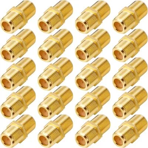 F Type Rg6 Coupler Gold Plated Female To Female Barrel Coaxial Adapter 20pcs - Picture 1 of 6