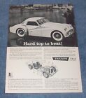 1960 Triumph TR-3 Vintage Ad "Hard Top to Beat" TR3