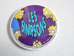 VINTAGE PROMO PINBACK BUTTON #111-094 - LES SIMPSONS 1993 - Bild 1 von 1