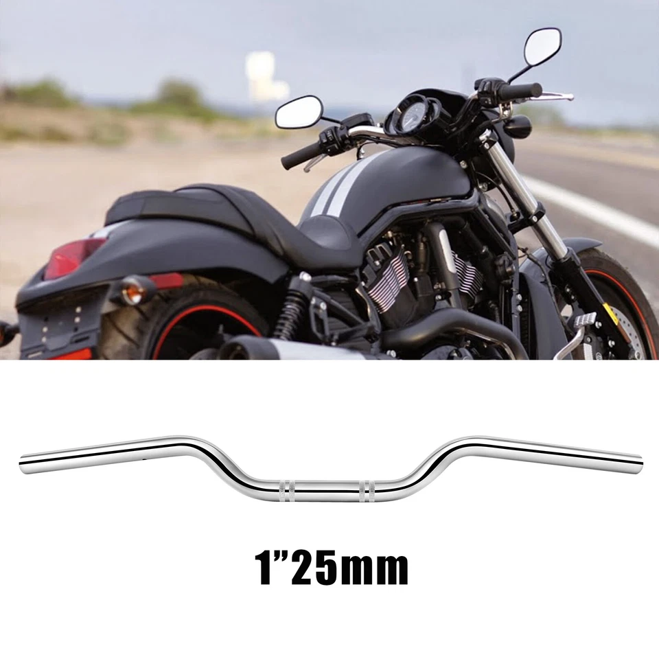 1" 25mm Motorcycle Handlebars Drag Bar Chrome For Harley Sportster 883 1200 Iron - Image 1 of 4