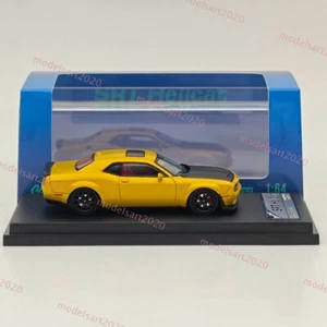 1:64 SH Dodge SRT Hellcat Hood Opens Yellow Diecast Models Car Collection - Picture 1 of 10