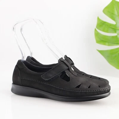 Zapato SAS para mujer Roamer Mary Jane talla 11 negro cuero nobuck correa plana en T informal Foto 1 de 4