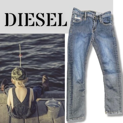 Diesel Kid "WAYKEE"J US Blue Jeans SZ 10Y Regular Straight, Distressed Ret $69 - Image 1 of 4