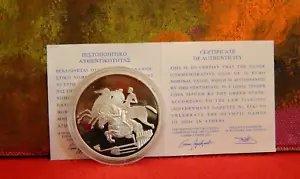 Grecia, 2004, moneda de 10 euros, plata, prueba, Juegos Olímpicos de Atenas, carrera de caballos - Imagen 1 de 3