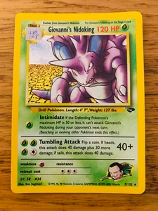 ¡Tarjeta de Pokémon Giovanni's Nidoking (7/132) Holo Gym Challenge! ¡P&P GRATIS! - Imagen 1 de 19