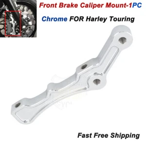 Chrome CNC Radial Front Brake Caliper Mount Brake Caliper Bracket For Harley  - Picture 1 of 8