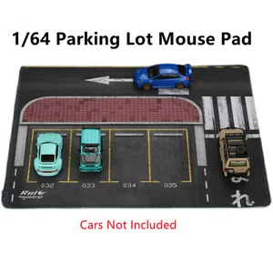 2 Sizes 1/64 Rubber Model Parking Pad Model Car Display Scene Using In Toy Car C - Photo 1/15