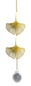 Kristallobjekt Suncatcher Fensterdekoration "Gingko" Metall 6x40cm - Bild 1 von 1