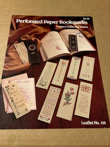 COUNTRY CRAFTS "PERFORATED PAPER BOOKMARKS" Cross Stitch LEAFLET 1991 - Picture 1 of 3