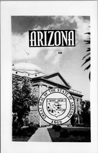 RPPC Arizona AZ sello estatal B&W collage postal sin publicar - Imagen 1 de 2