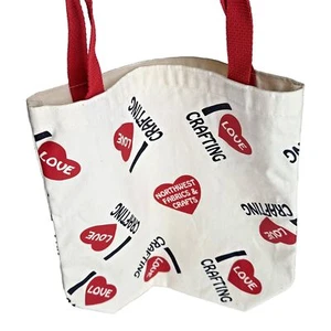 Vintage Northwest Fabrics & Crafts Canvas Tote Bag RARE Sewist Seamstress Gift - Picture 1 of 6