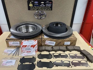 TOYOTA TUNDRA 2022-2025 GENUINO OEM ROTORES DE FRENO DELANTEROS, PASTILLAS, CUÑAS Y PASADORES - Imagen 1 de 11