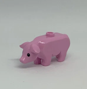 1 NUOVO LEGO Bright Pink Pig occhi neri, pupille bianche (87621) minifigure animale - Foto 1 di 2