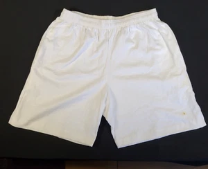 Retro KELLSPORT Blanco, Blanco, Blanco, Pantalones Cortos Atléticos de Gimnasio, Grandes, Nuevo de Lote Antiguo Imperfecciones - Imagen 1 de 6