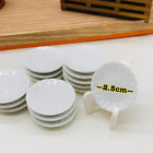 10 Pieces Miniature Ceramic Sunflower White Plate 25 Mm Decorate For Doll