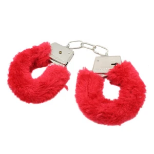 Fluffy Metal Fancy Handcuffs for Dress up or Adult Play Time and Bondage - Picture 1 of 8